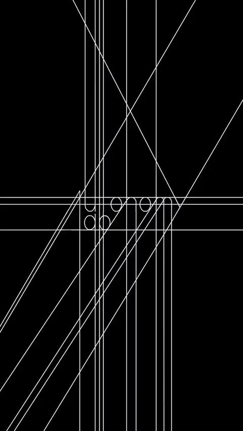 After midnight: cool white type on black