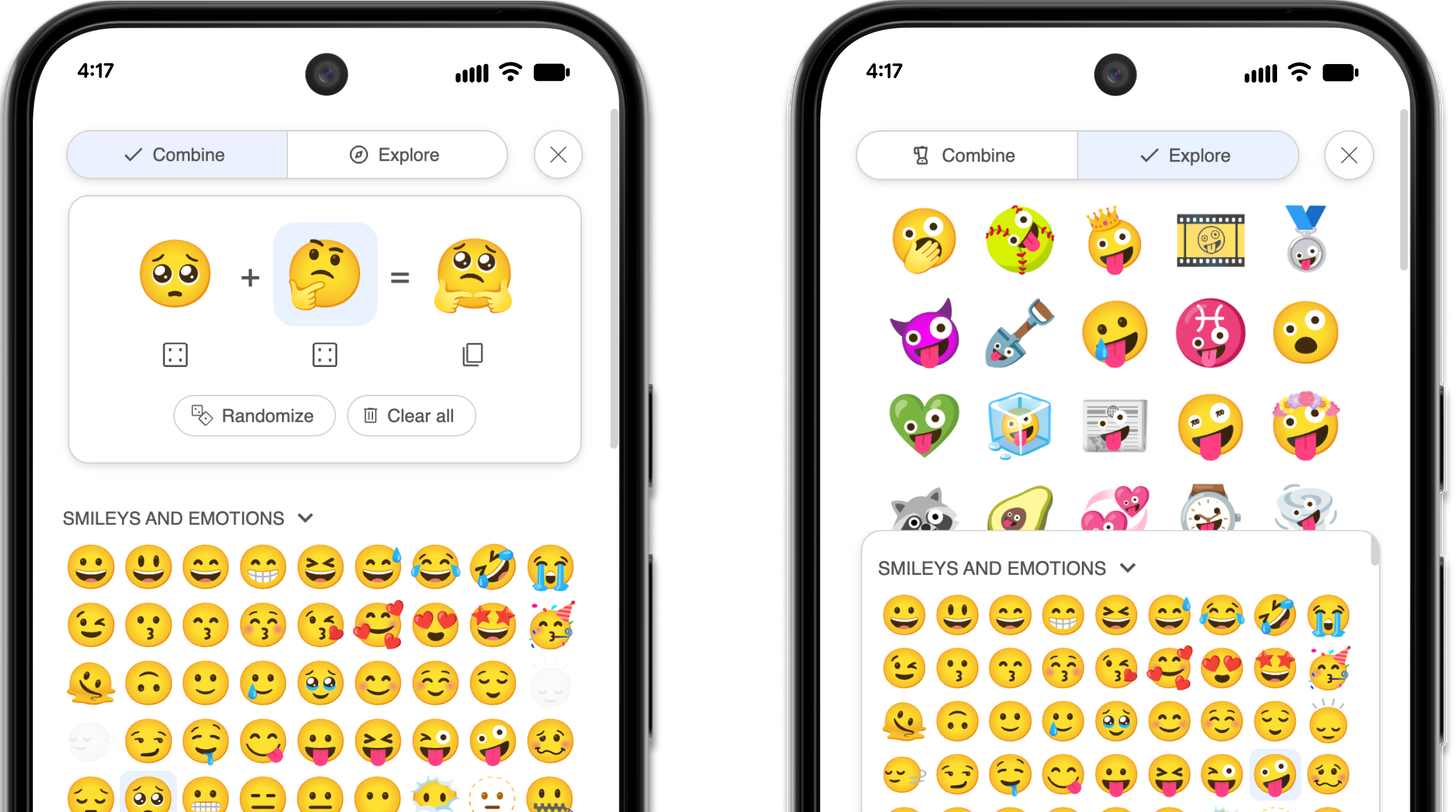 Combine and Explore side by side on mobile