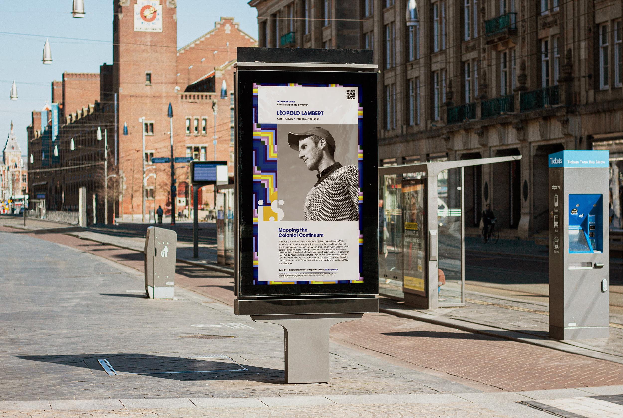 The IDS identity in print: poster mockup