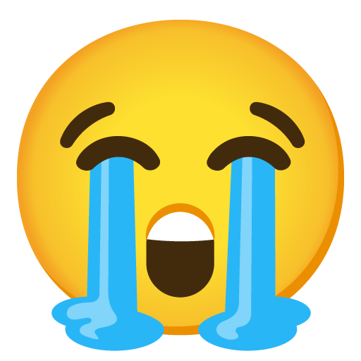 Loudly Crying Face, Google (before) design