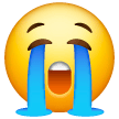 Loudly Crying Face, Samsung design